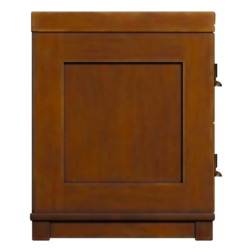 Right view of the Vintage Wooden Drawer 3D model