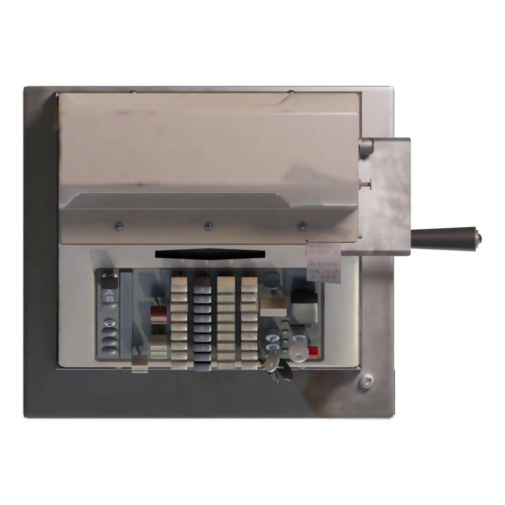 Top view of the Cash Register 3D model