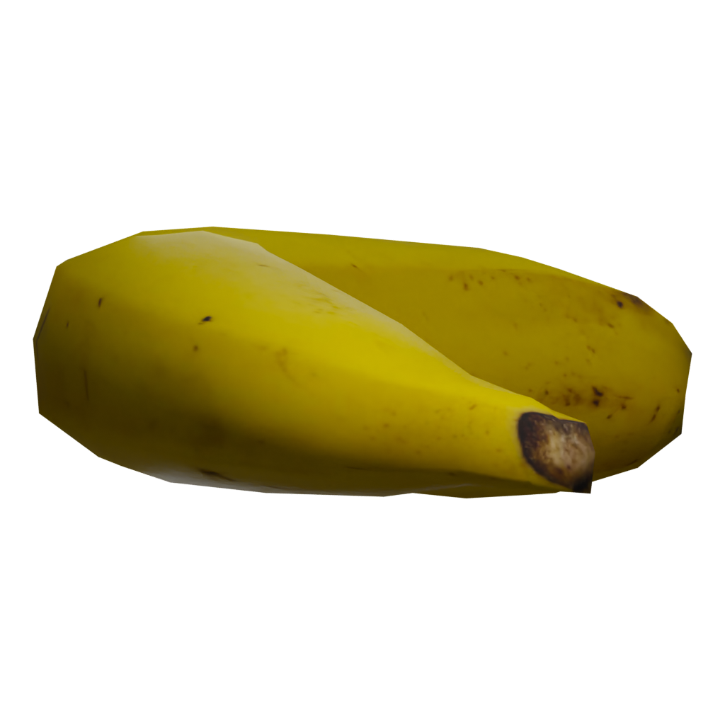 Back view of the Banana 3D model