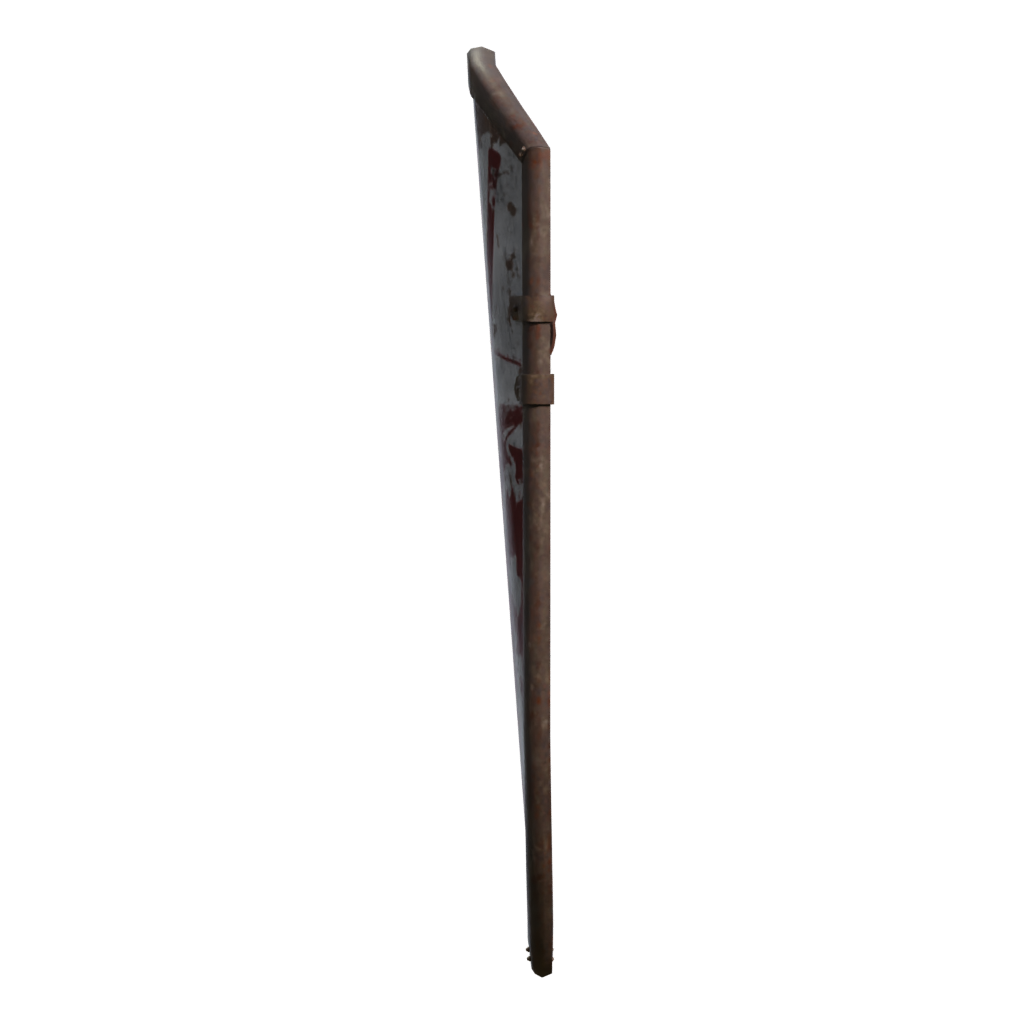 Left view of the Kite Shield 3D model