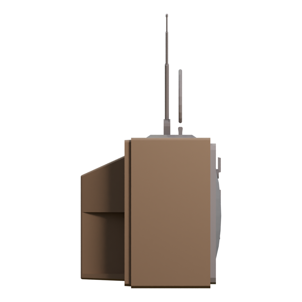 Right view of the TV Low Polly 3D model