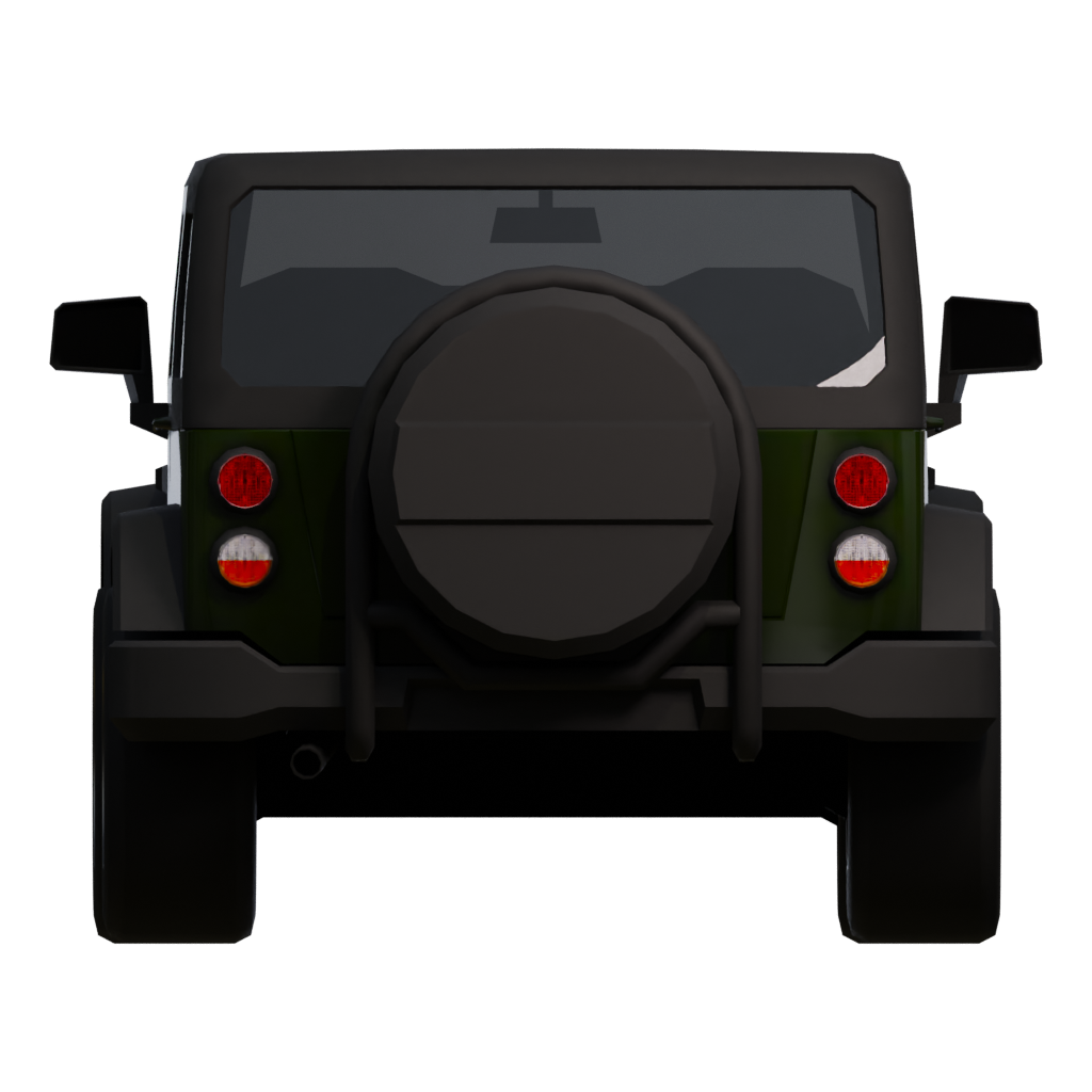 Back view of the BAIC Bj40 3D model