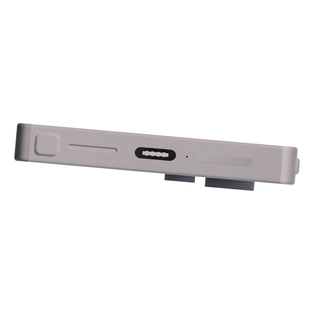 Bottom view of the Smartphone 3D model