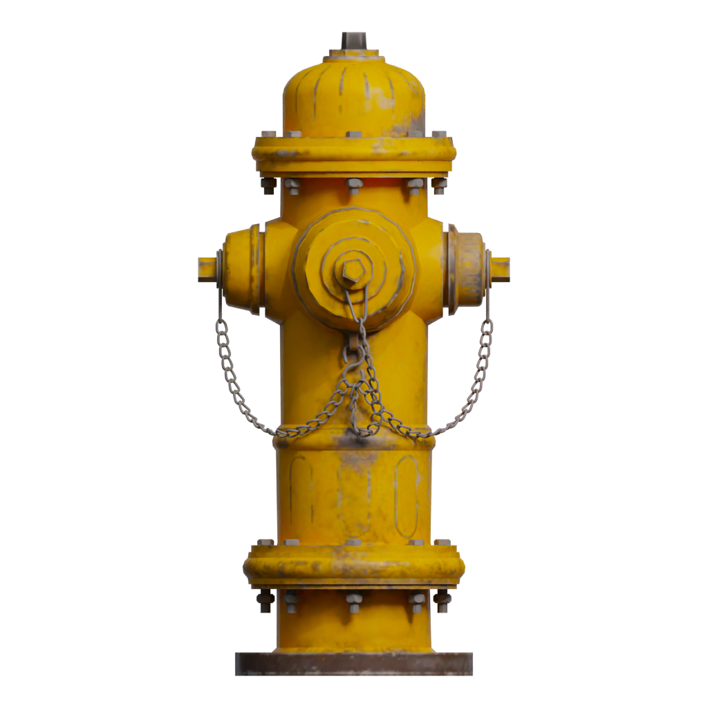 Front view of the Hydrant 3D model