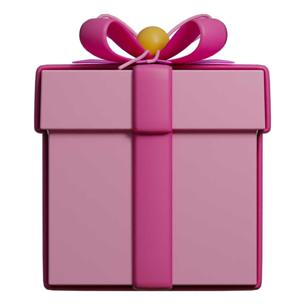Front view of the Giftbox 3D model