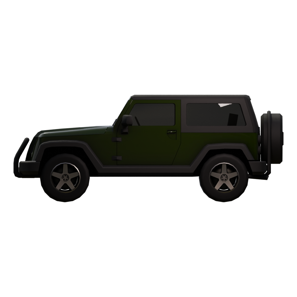 Left view of the BAIC Bj40 3D model