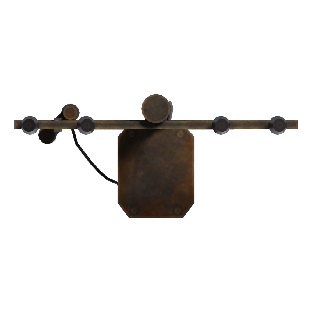 Top view of the Power Line Post 3D model