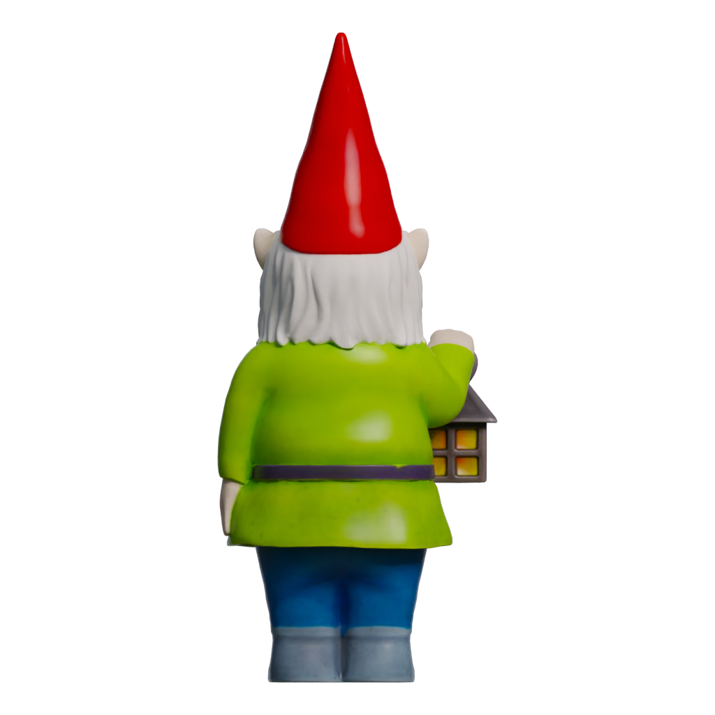 Back view of the Garden Gnome 3D model