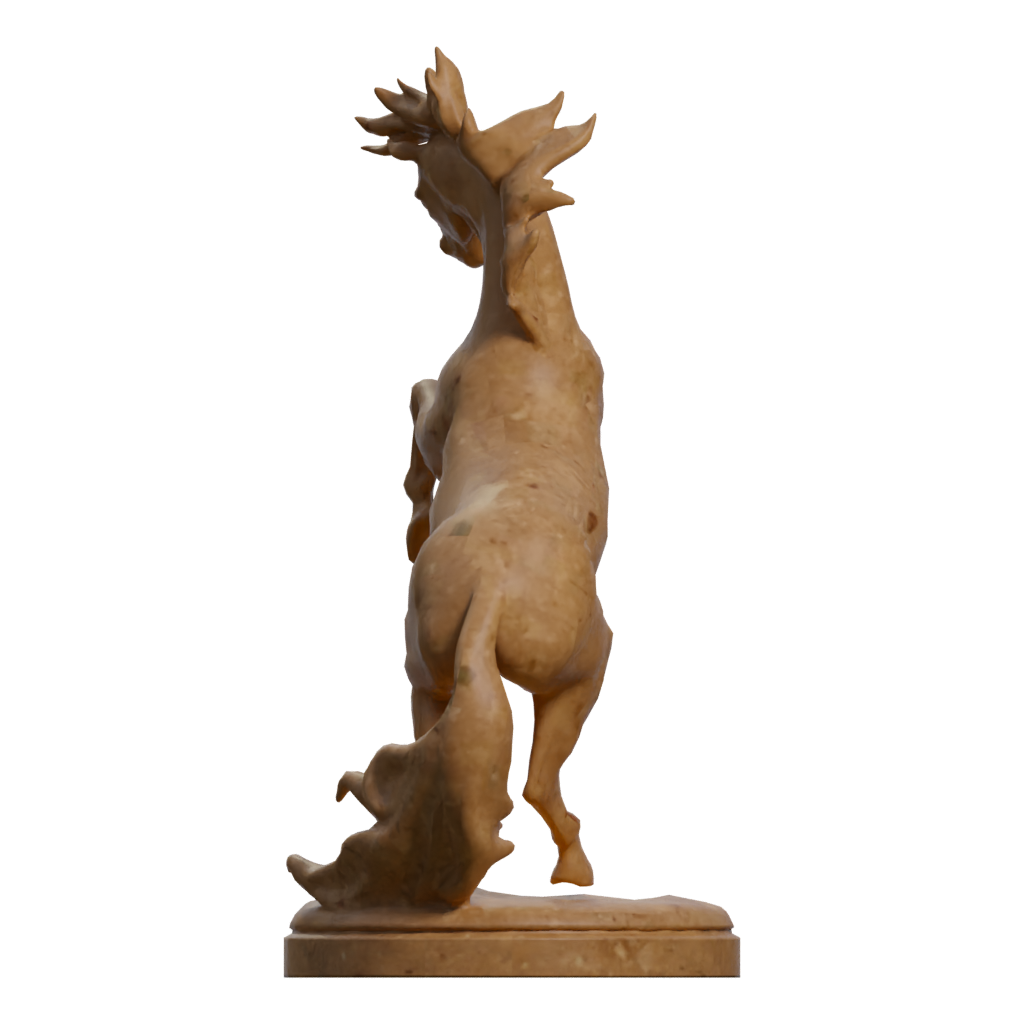 Left view of the Horse Statue 3D model