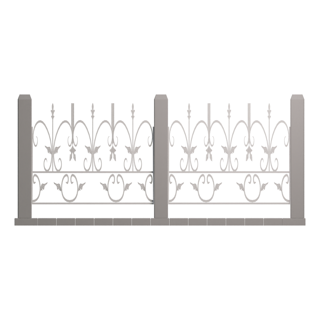 Front view of the Fence 3D model