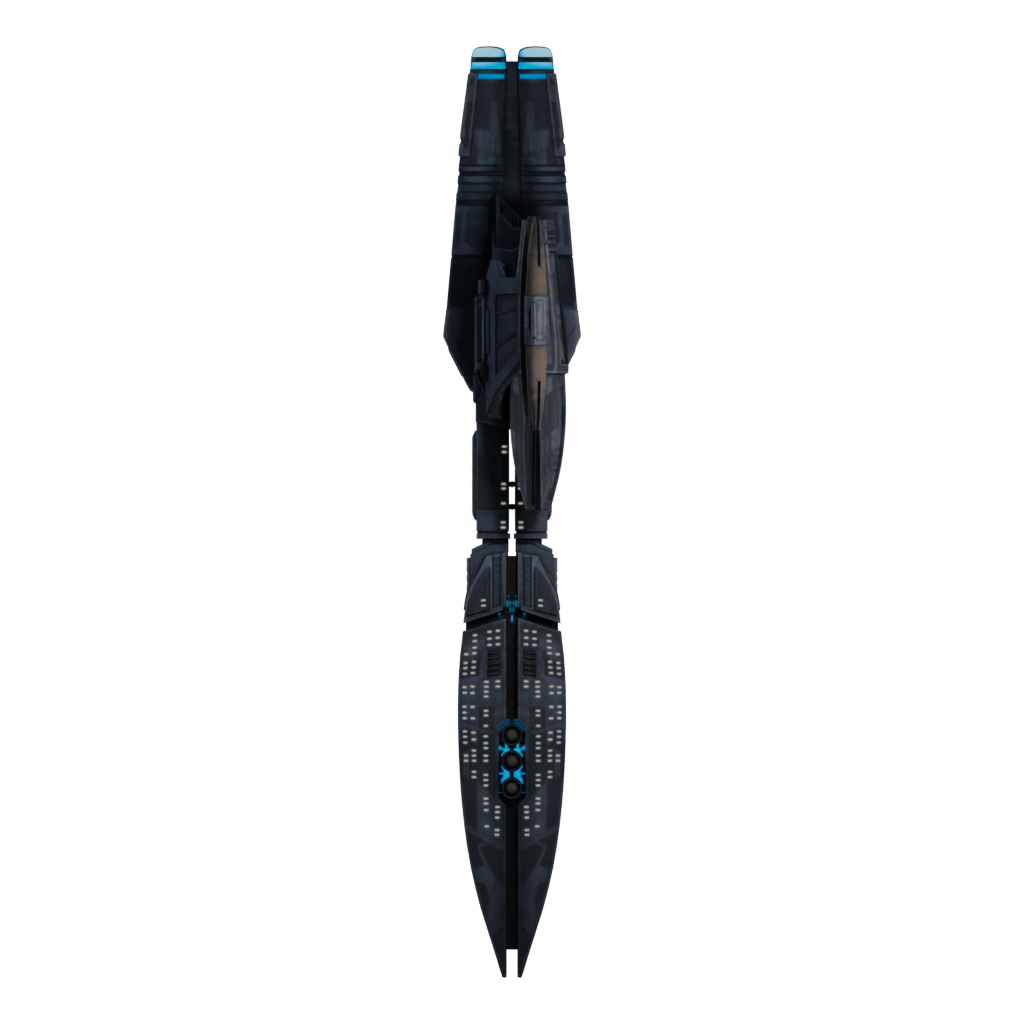 Right view of the Spaceship 3D model