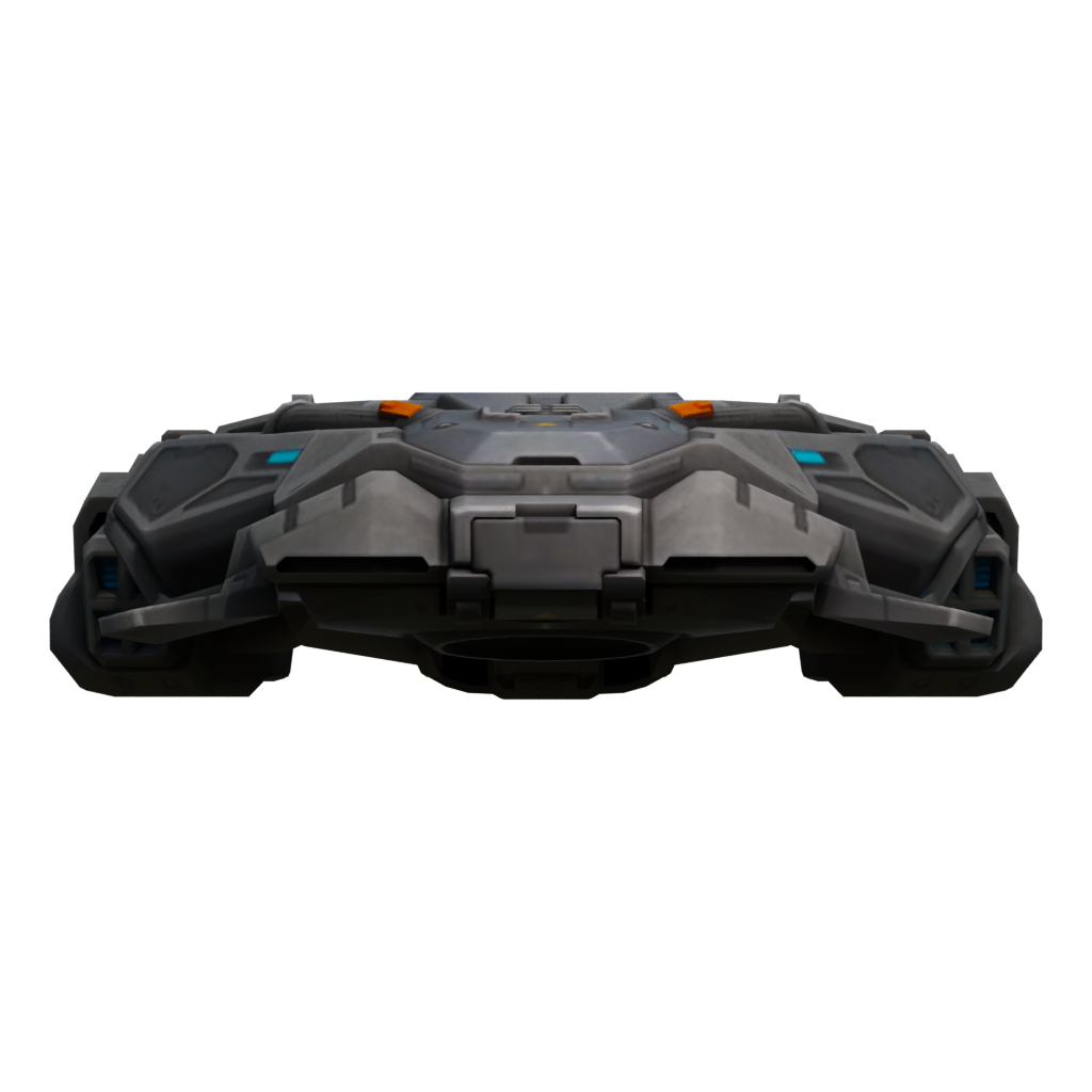 Front view of the Cargo Ship 3D model