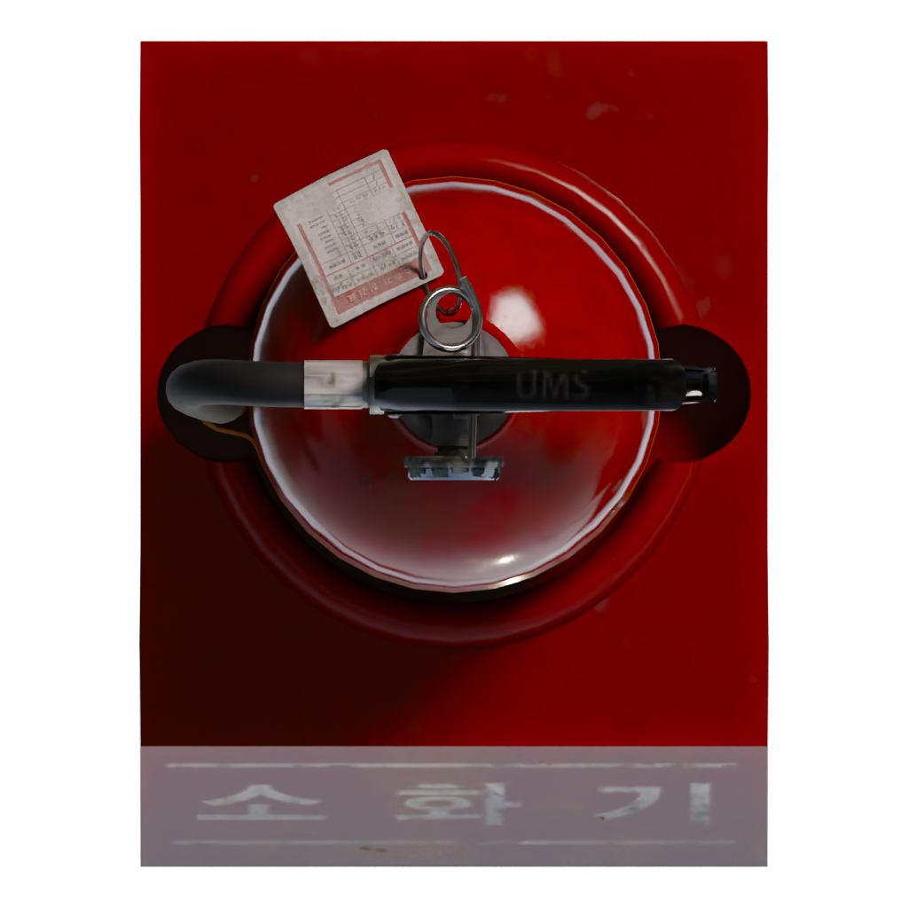 Top view of the Korean Fire Extinguisher 3D model
