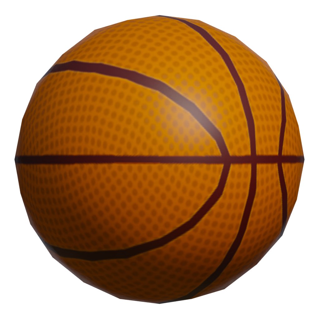 Front view of the Basketball 3D model