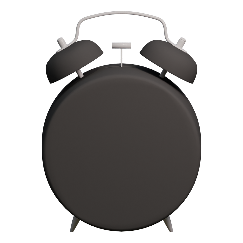 Back view of the Clock 3D model
