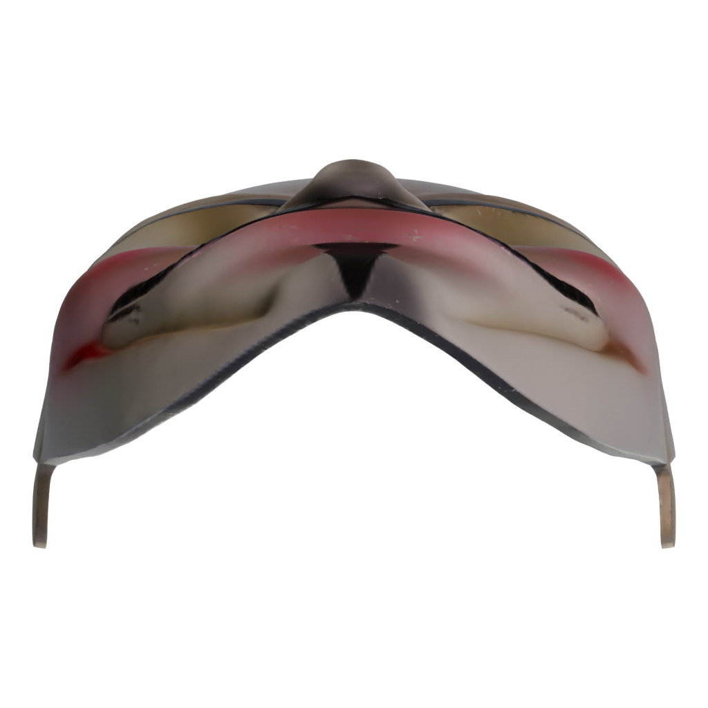 Bottom view of the Vendetta Mask Guy Fawkes Mask 3D model
