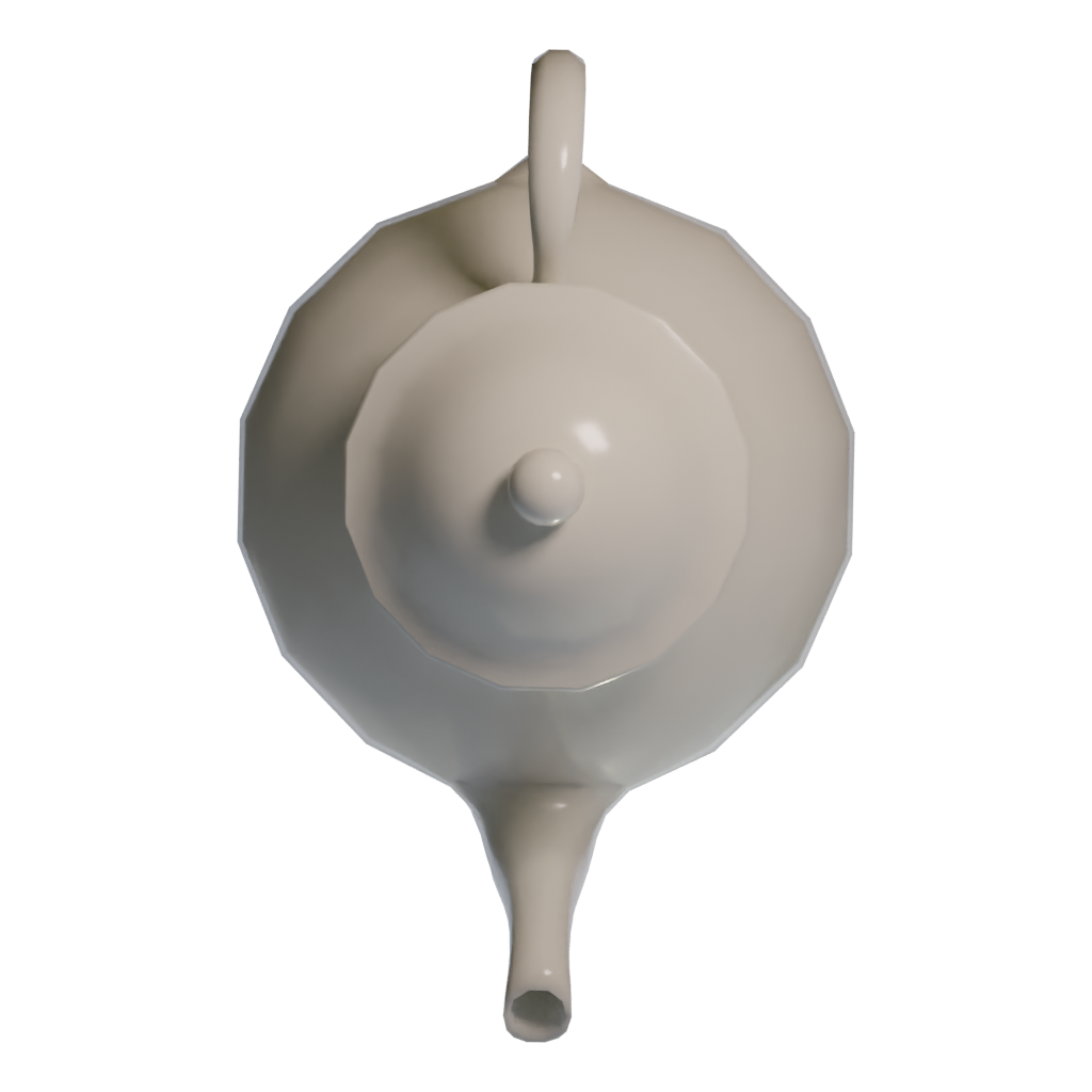 Top view of the Teapot 3D model