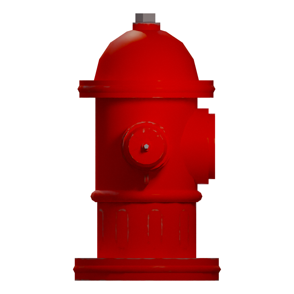 Right view of the Fire Hydrant 3D model