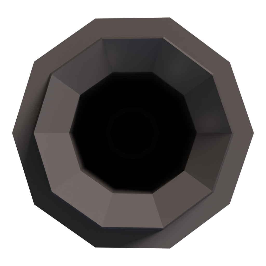 Bottom view of the Road Light Low Poly 3D model
