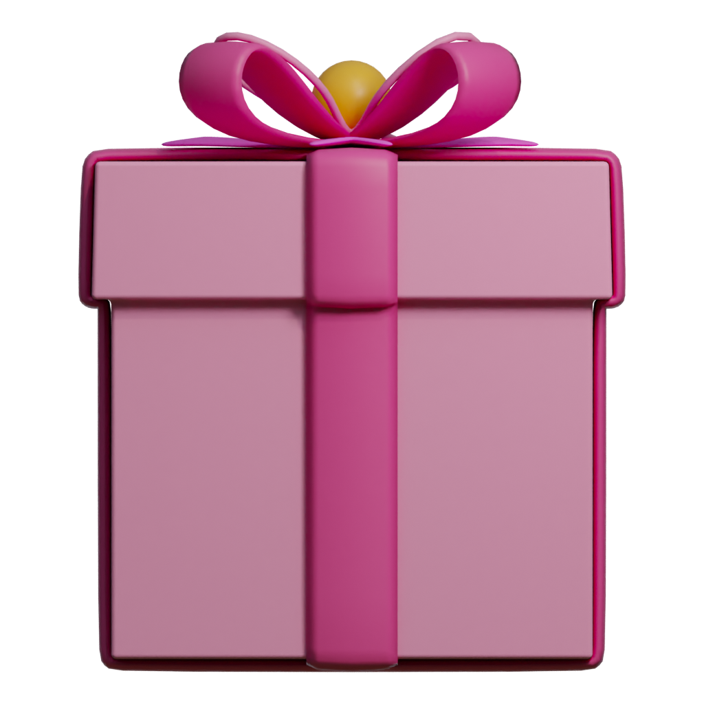 Back view of the Giftbox 3D model