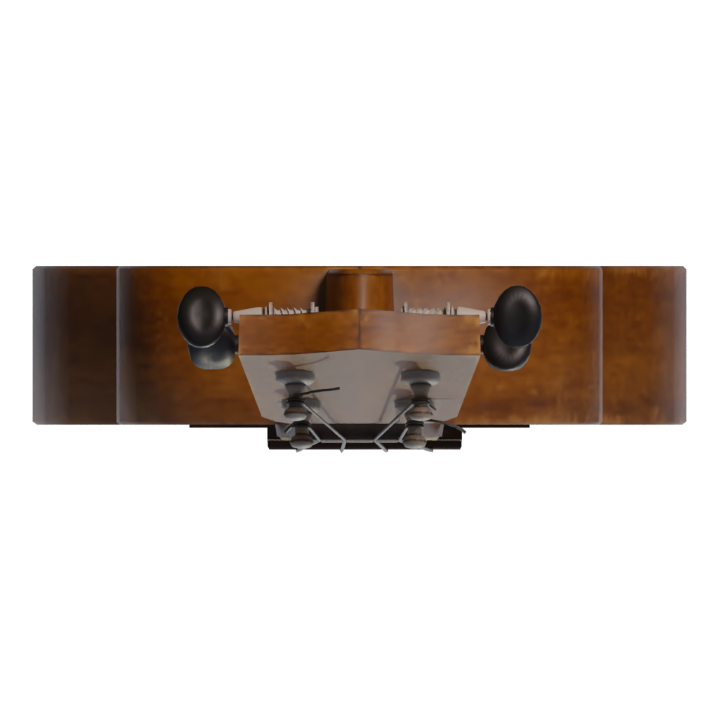 Top view of the Ukulele 3D model