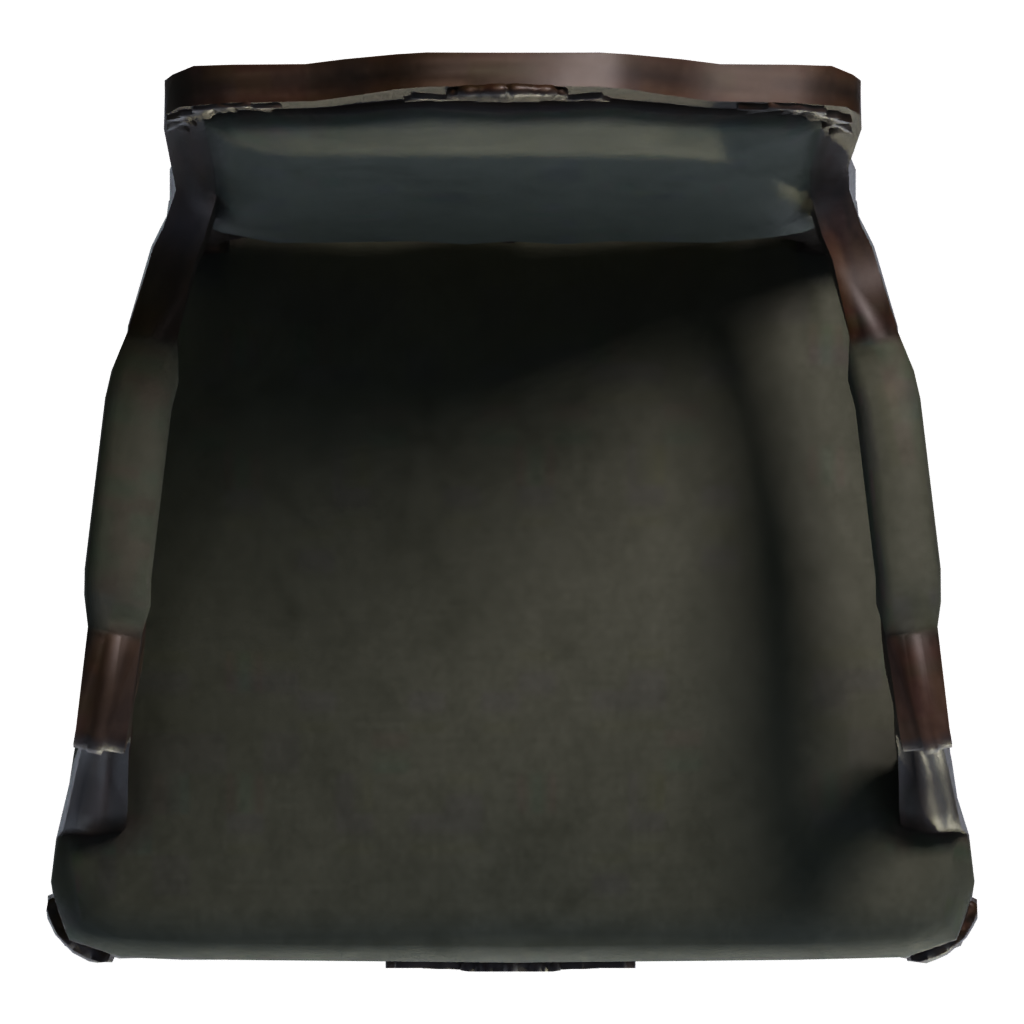 Top view of the Green Chair 3D model
