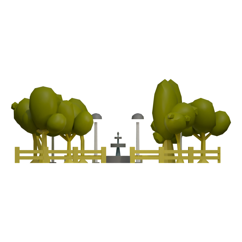 Front view of the Park Collection 3D model