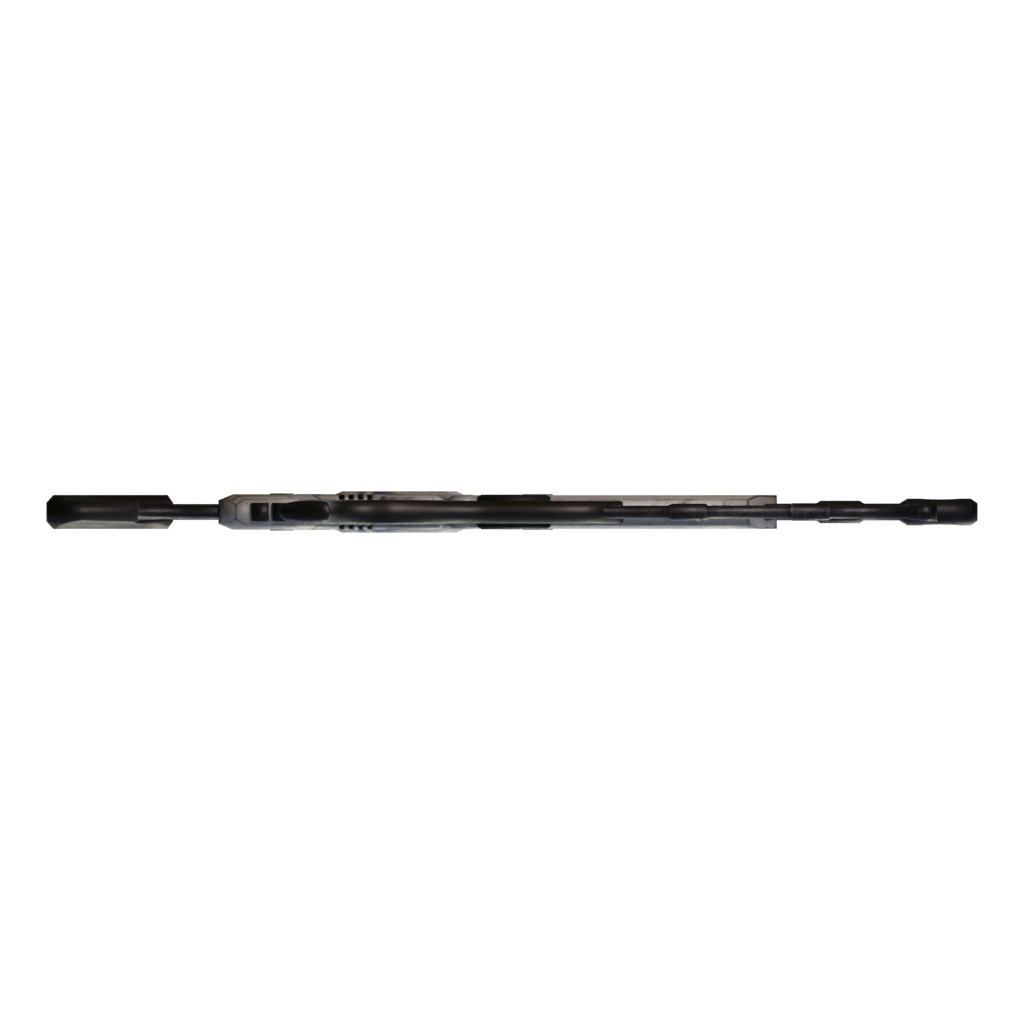 Bottom view of the Viper Sniper Rifle 3D model