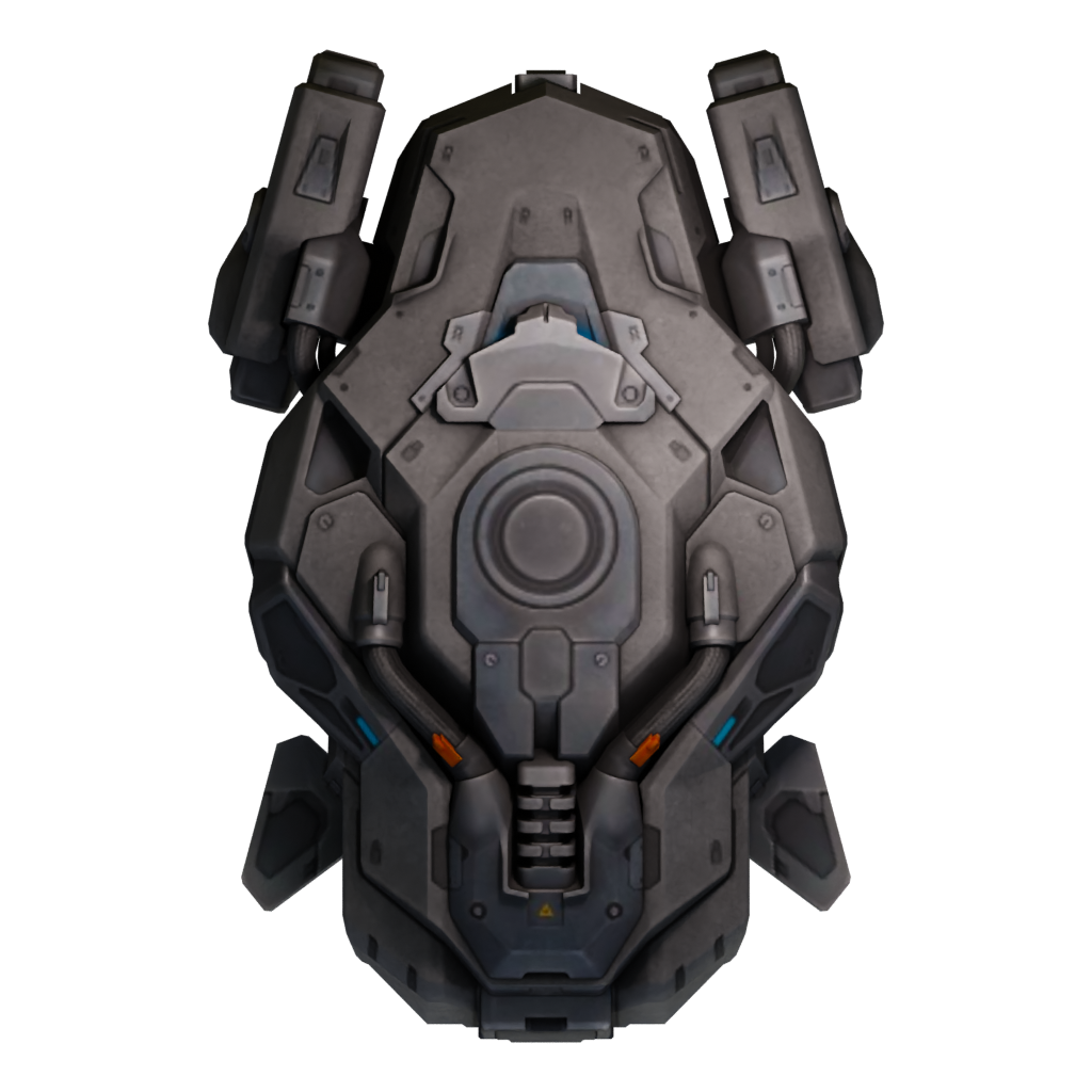 Top view of the Cargo Ship 3D model
