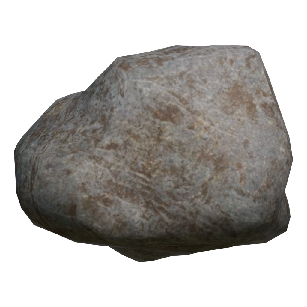 Front view of the Rock 3D model