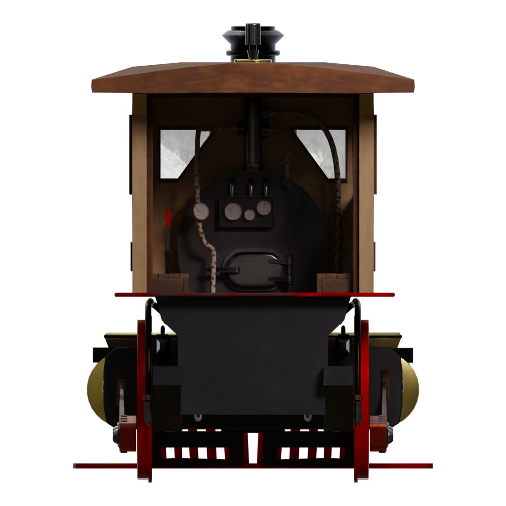 Left view of the Locomotive 3D model