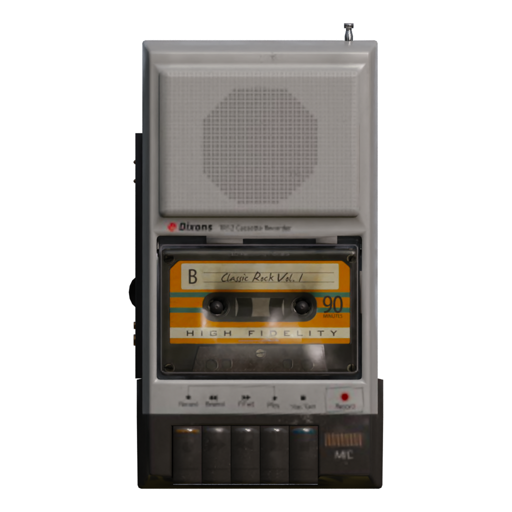 Front view of the Cassette Player 3D model