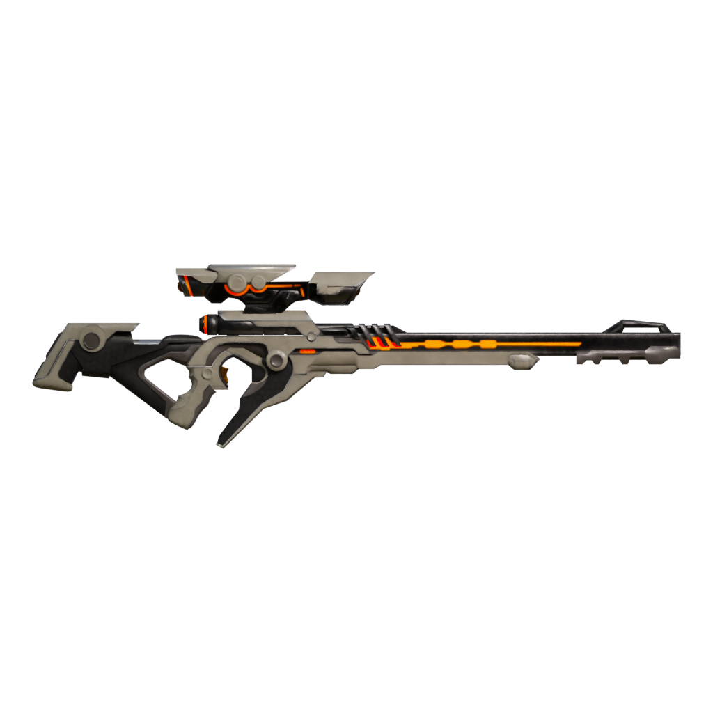 Back view of the Awp Asiimov 3D model