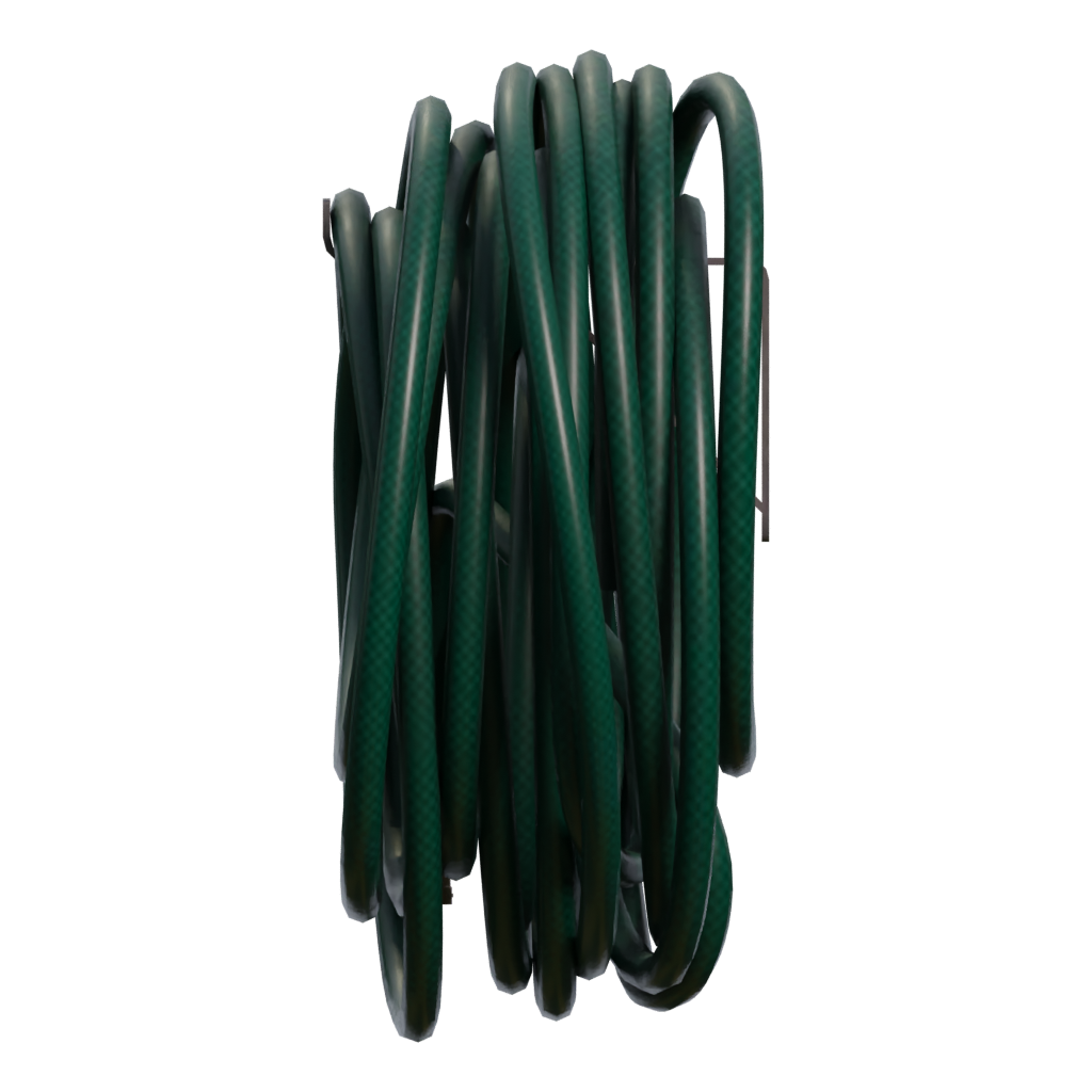 Left view of the Garden Hose Wall Mounted 3D model