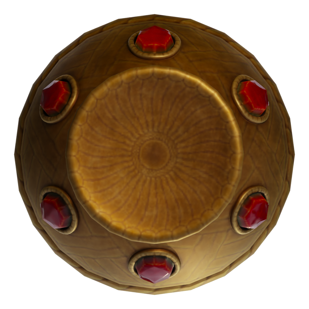 Bottom view of the Kings Cup 3D model