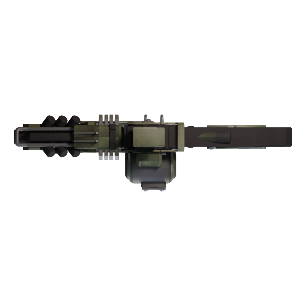 Top view of the Fallout 4 Laser Rifle 3D model
