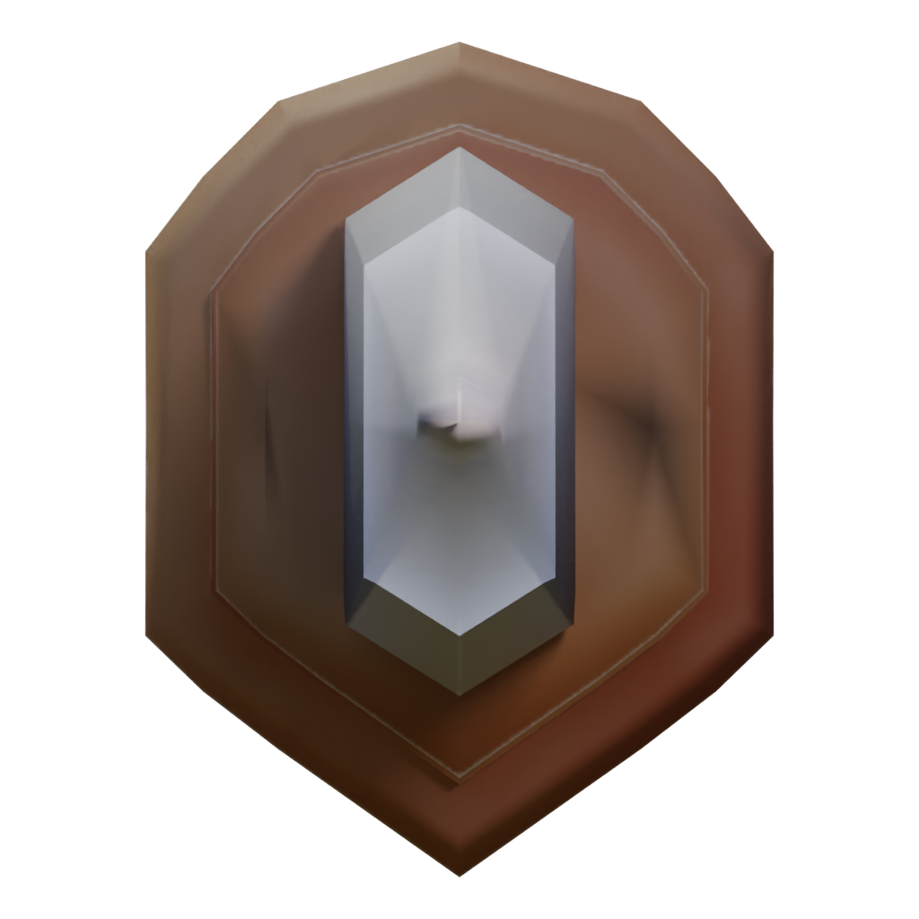 Right view of the Cartoon Dagger 3D model