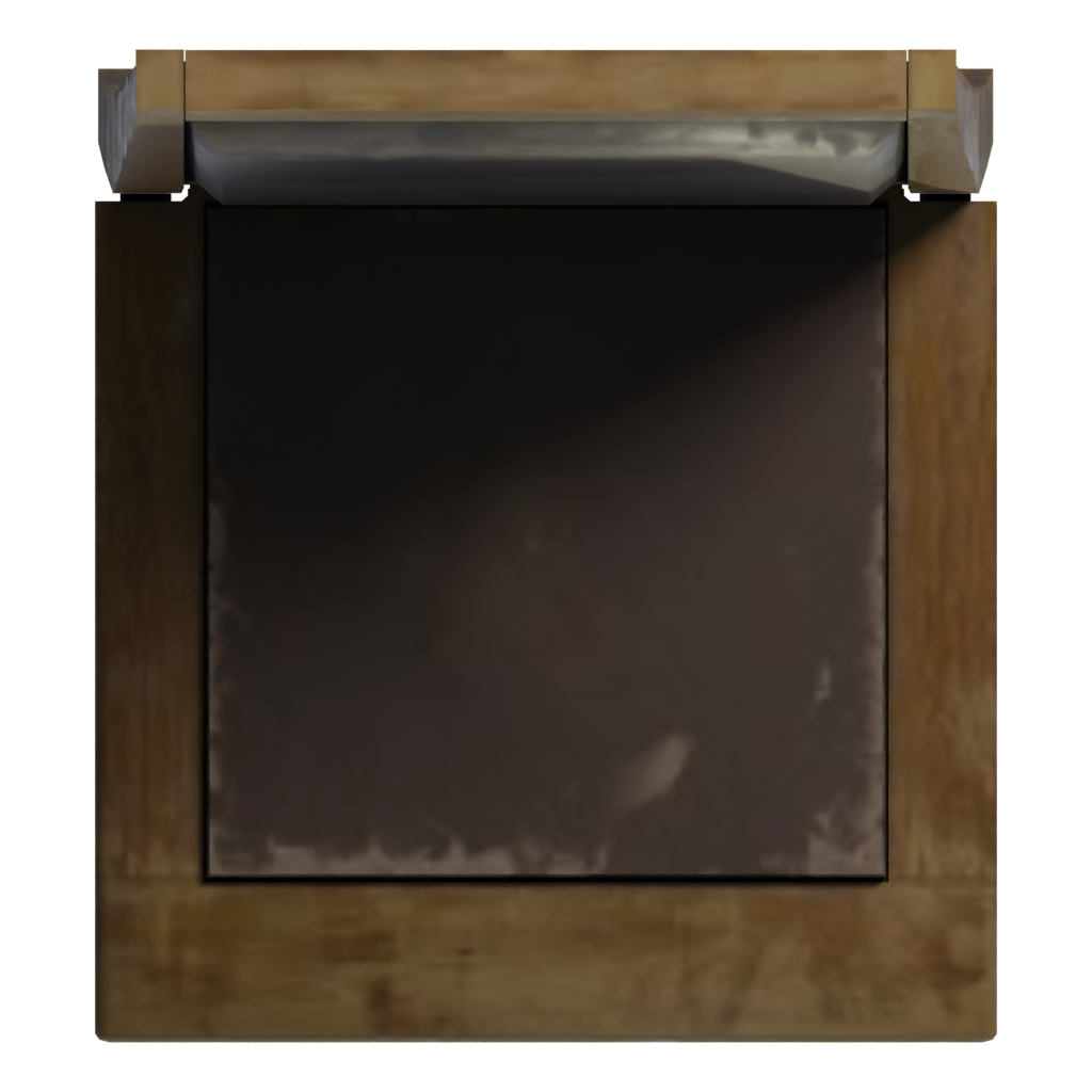 Top view of the Old Chair 3D model