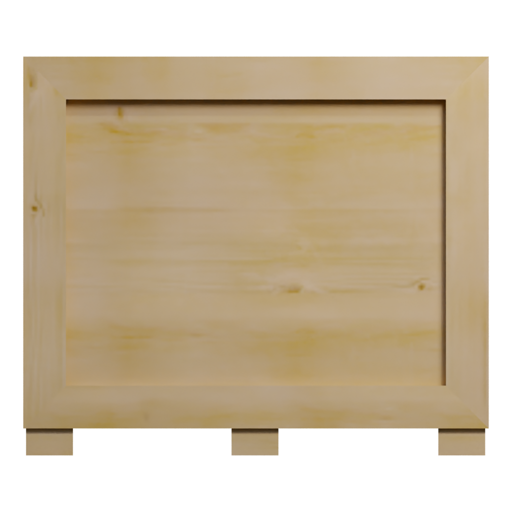 Front view of the Crate 3D model