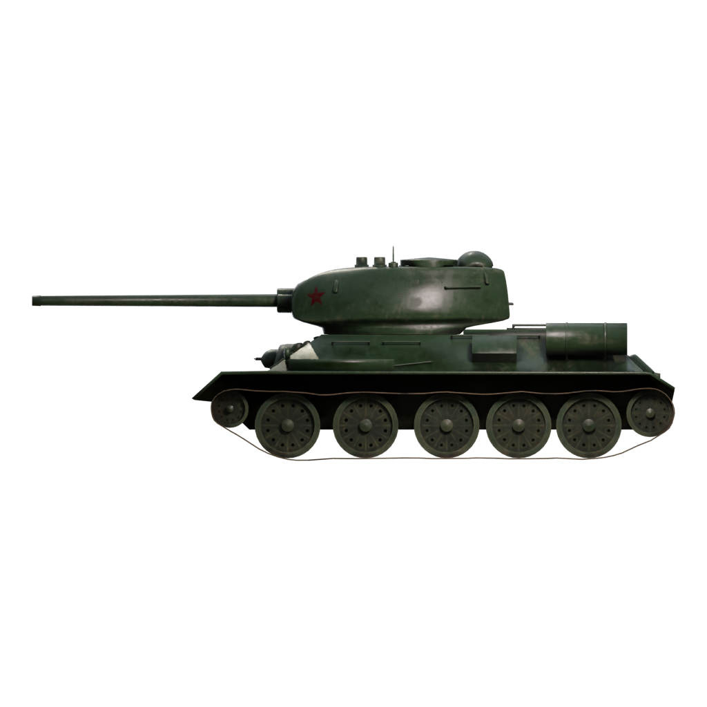 Right view of the Soviet Tanks 3D model