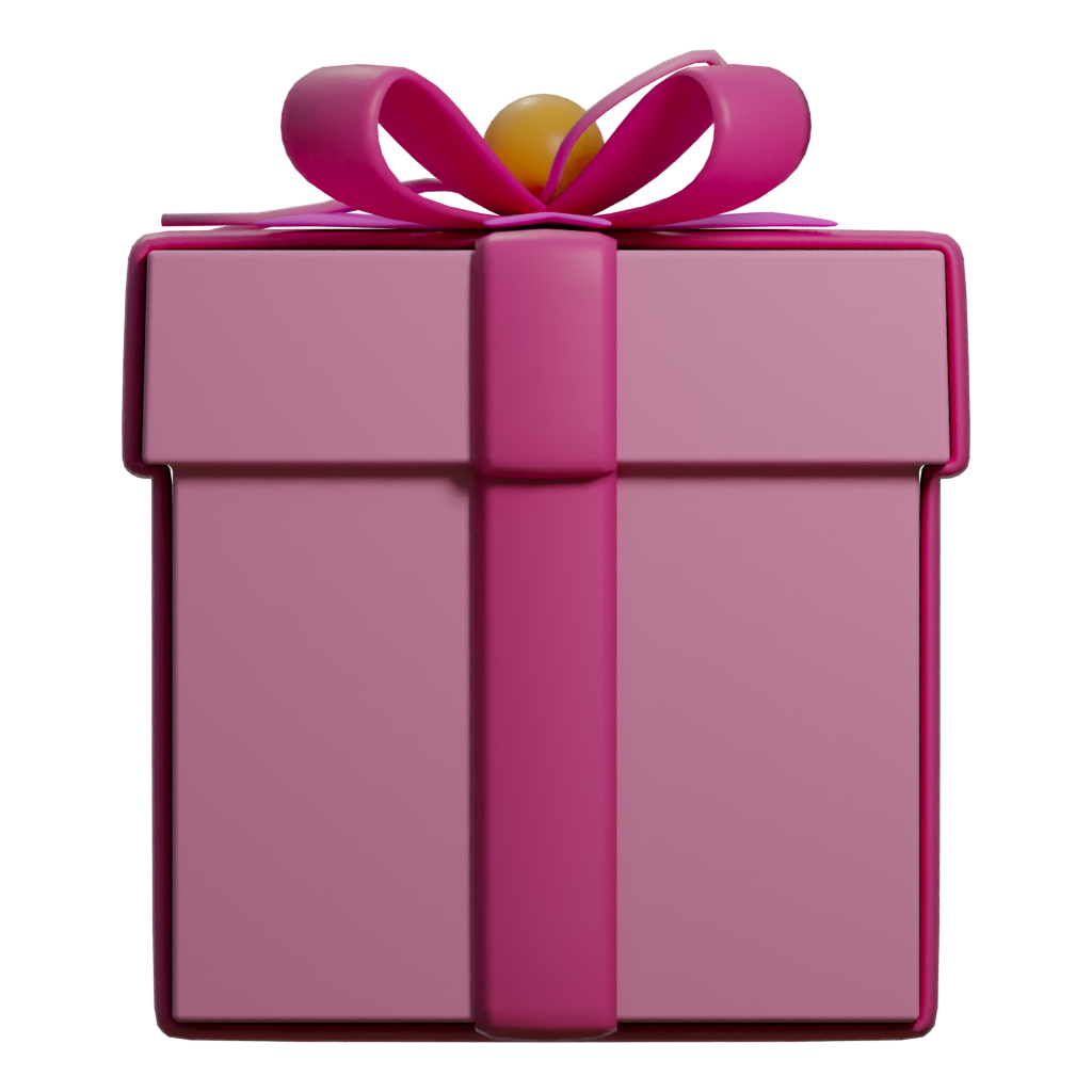 Left view of the Giftbox 3D model