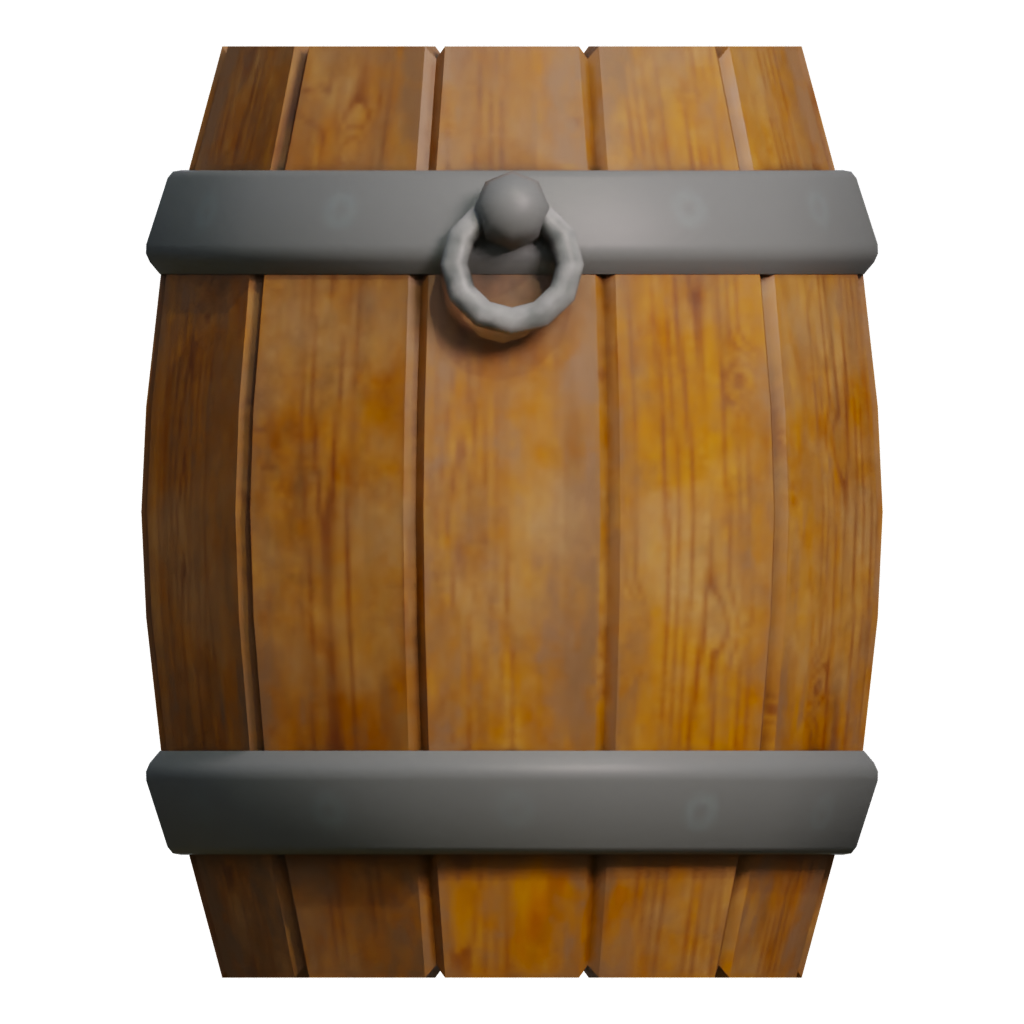 Front view of the Barrel 3D model