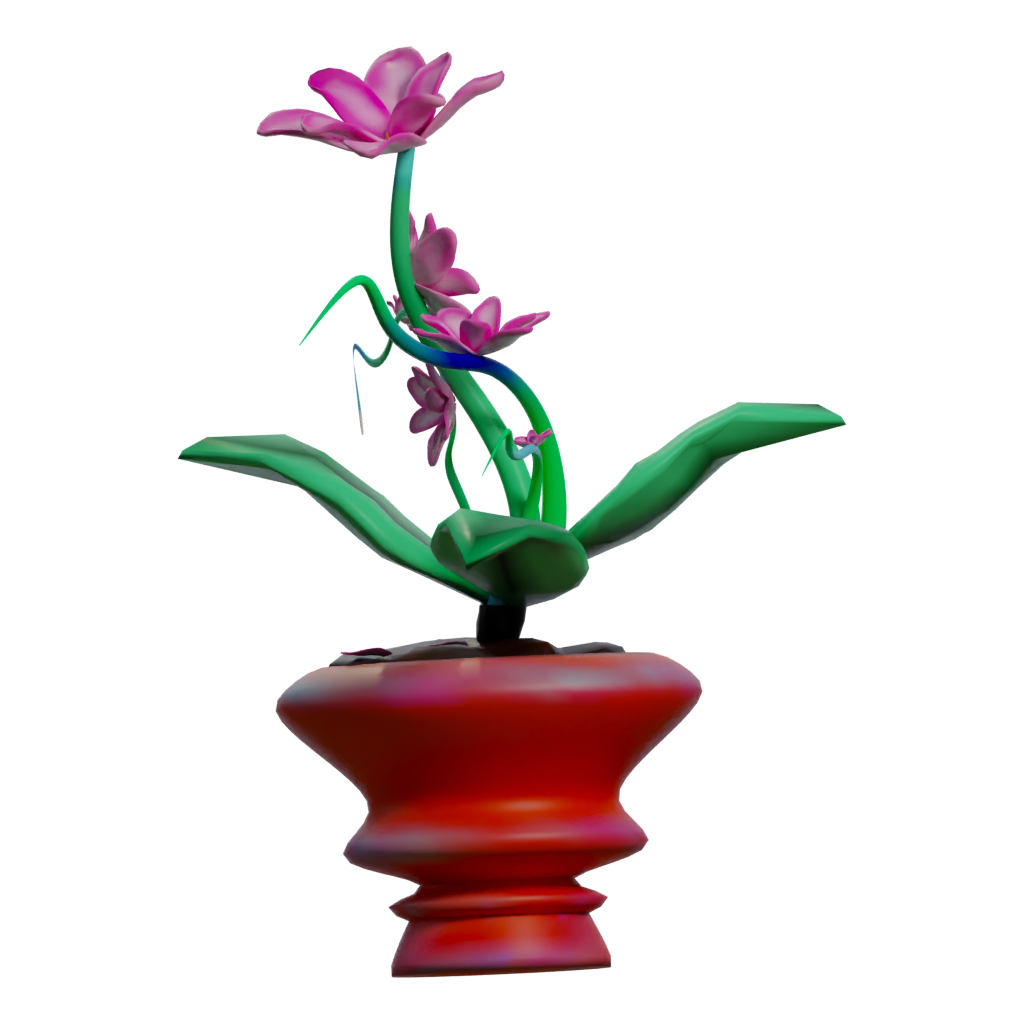 Right view of the Flowerpot 3D model