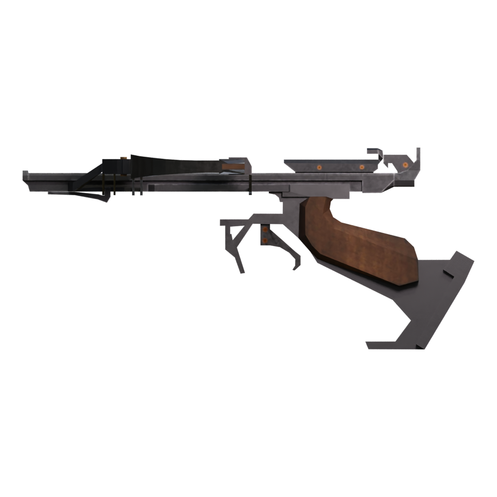 Front view of the Sci Fi Rifel 3D model