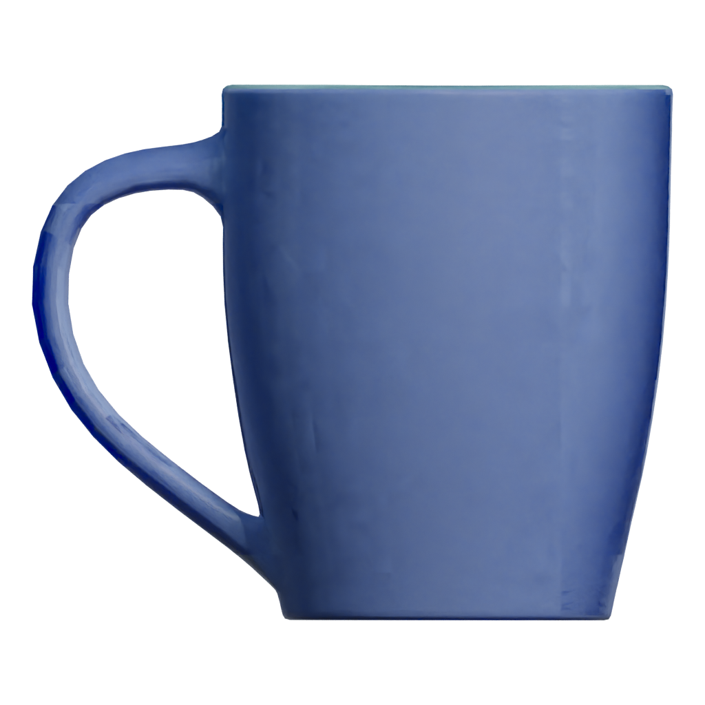 Back view of the Blue Mug 3D model