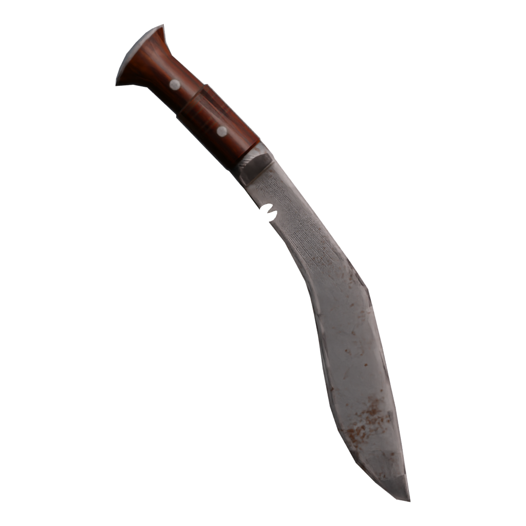 Front view of the Kukri 3D model