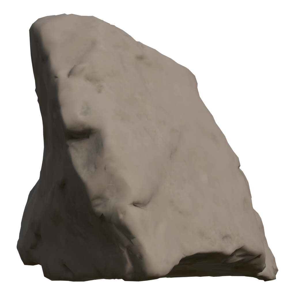 Back view of the Moon Rock 3D model