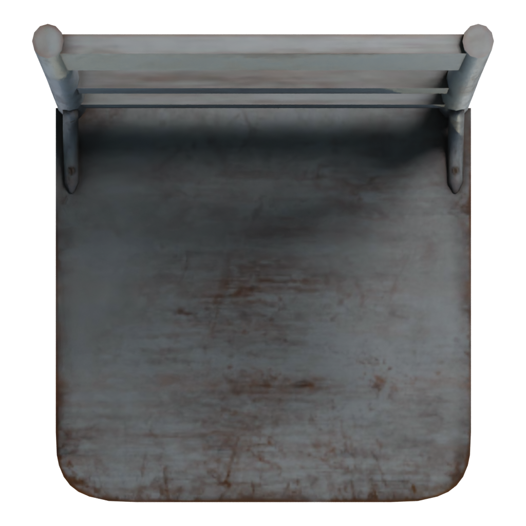 Top view of the Painted Wooden Chair 3D model