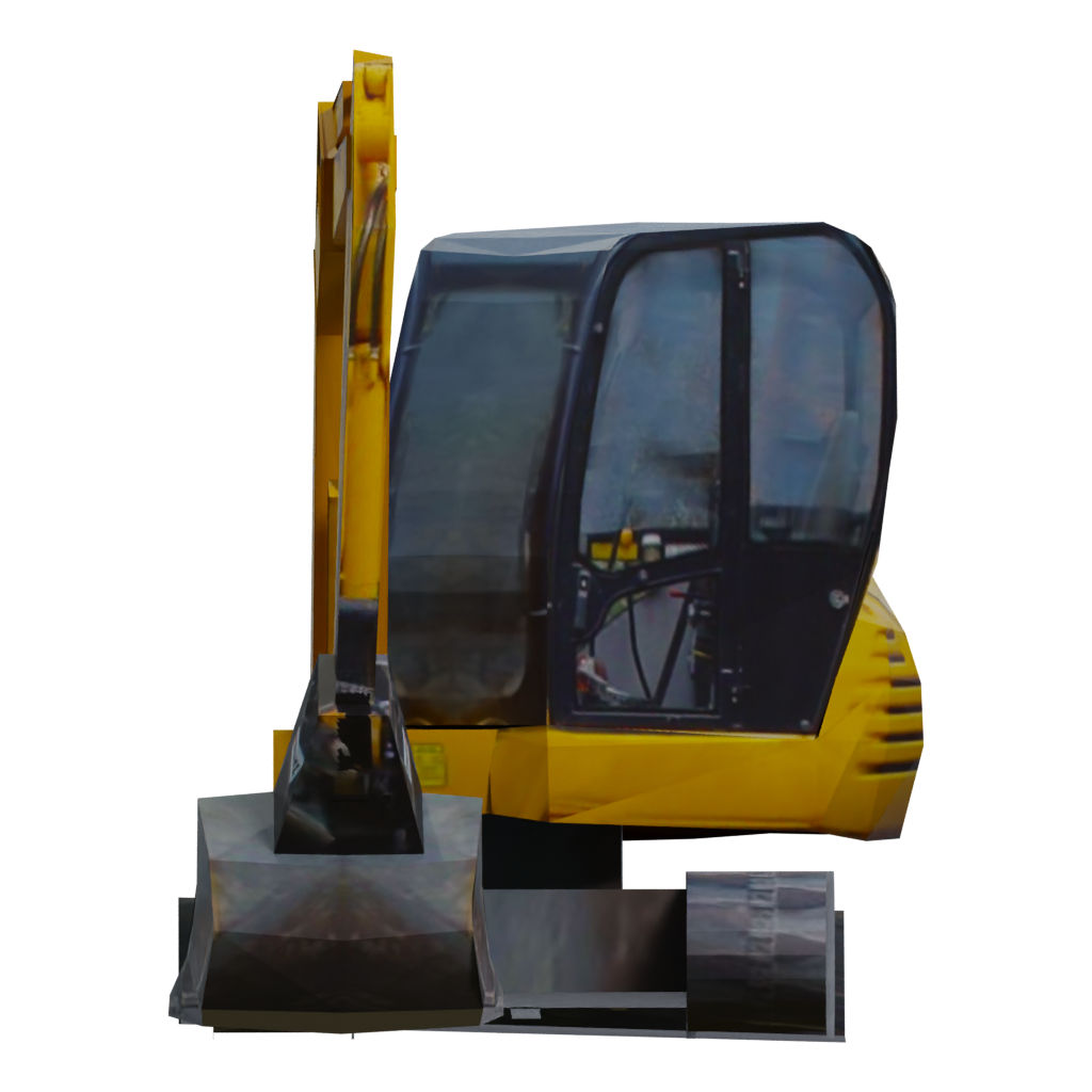 Left view of the Excavator 3D model