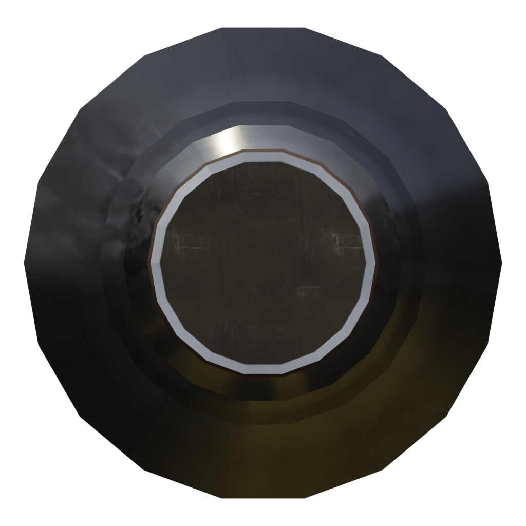 Right view of the Stielhandgranate 3D model